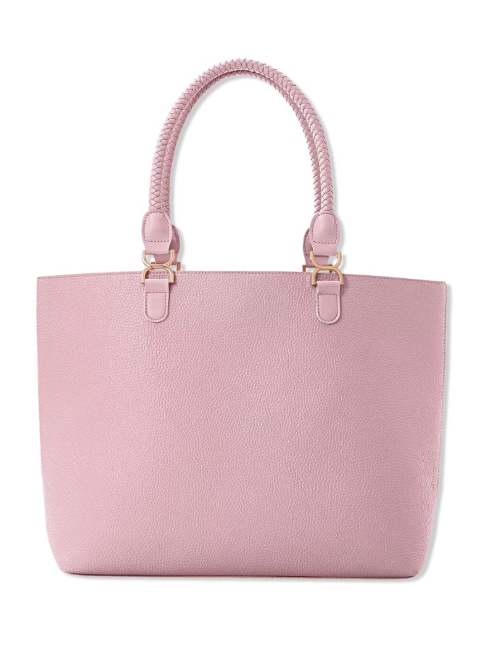 Classic Pink Rose Leather Tote Bag - Elegant Everyday Carry